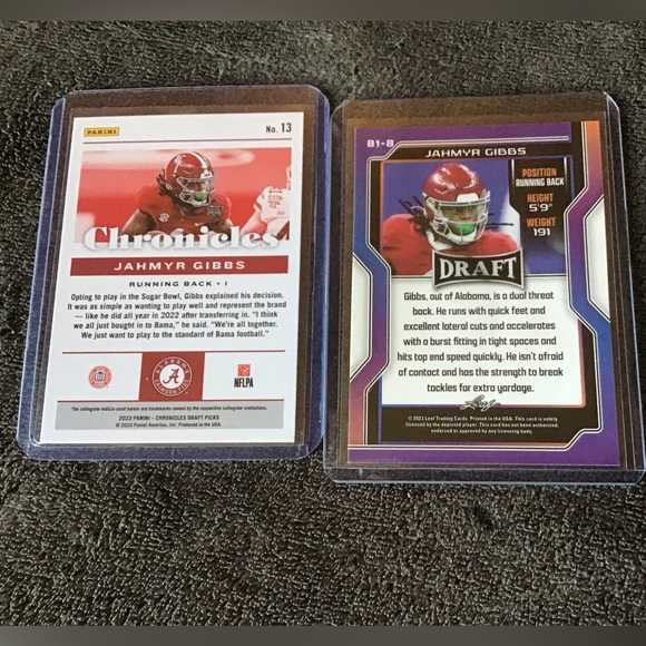 Jahmyr Gibbs RC 2023 Panini Chronicles Draft Pick Rookie Card-Detroit Li… - Picture 2 of 3